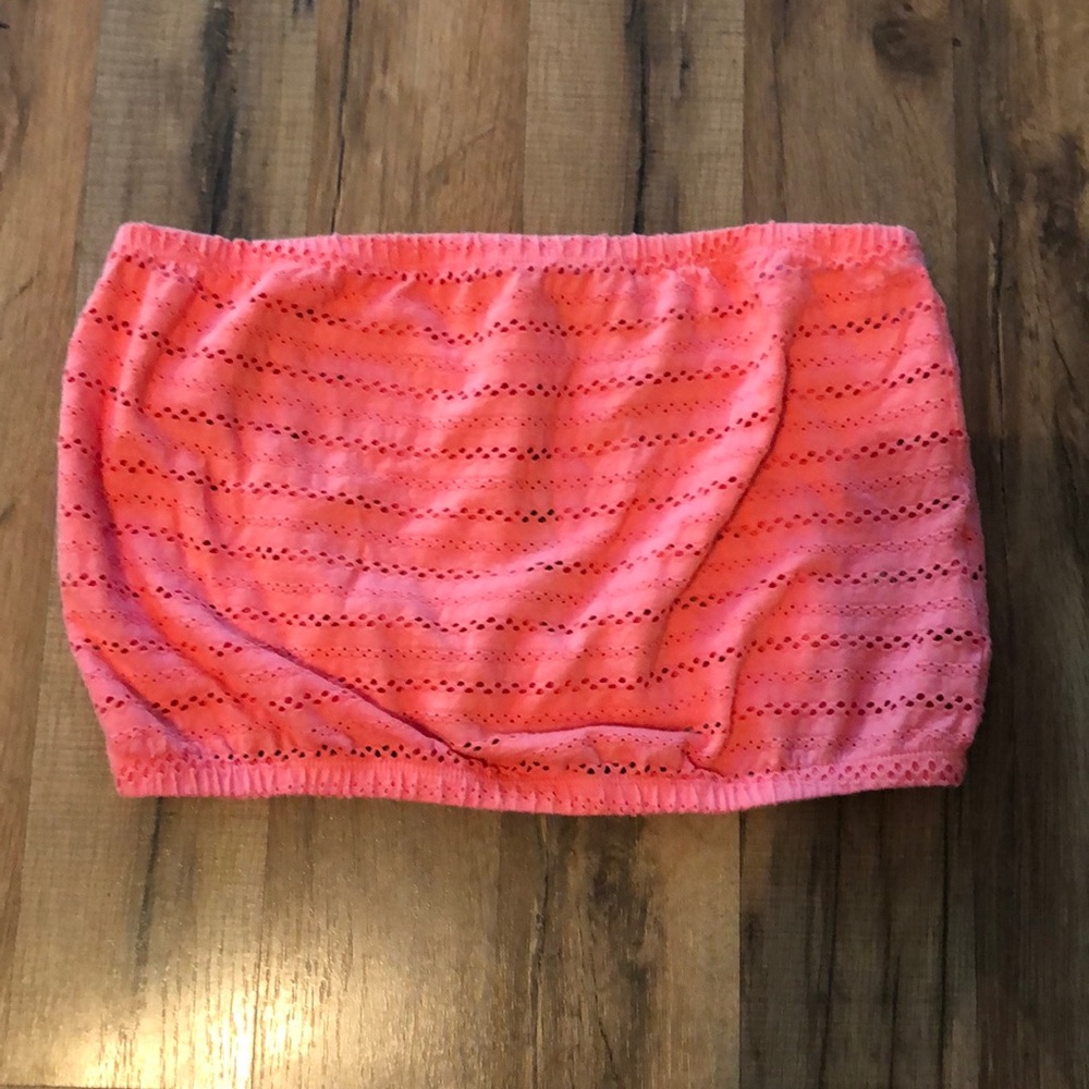 Urban Outfitters | Eyelet Coral Crop Top